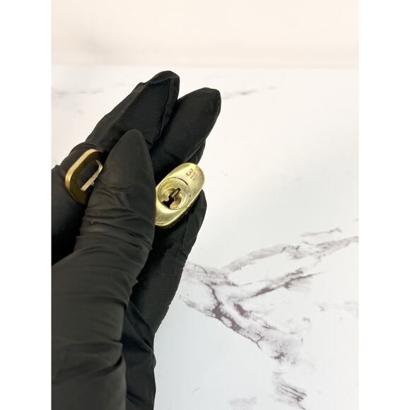 Pre-owned Louis Vuitton PadLock Lock & Key Brass Gold Number 311 - Picture 8 of 11